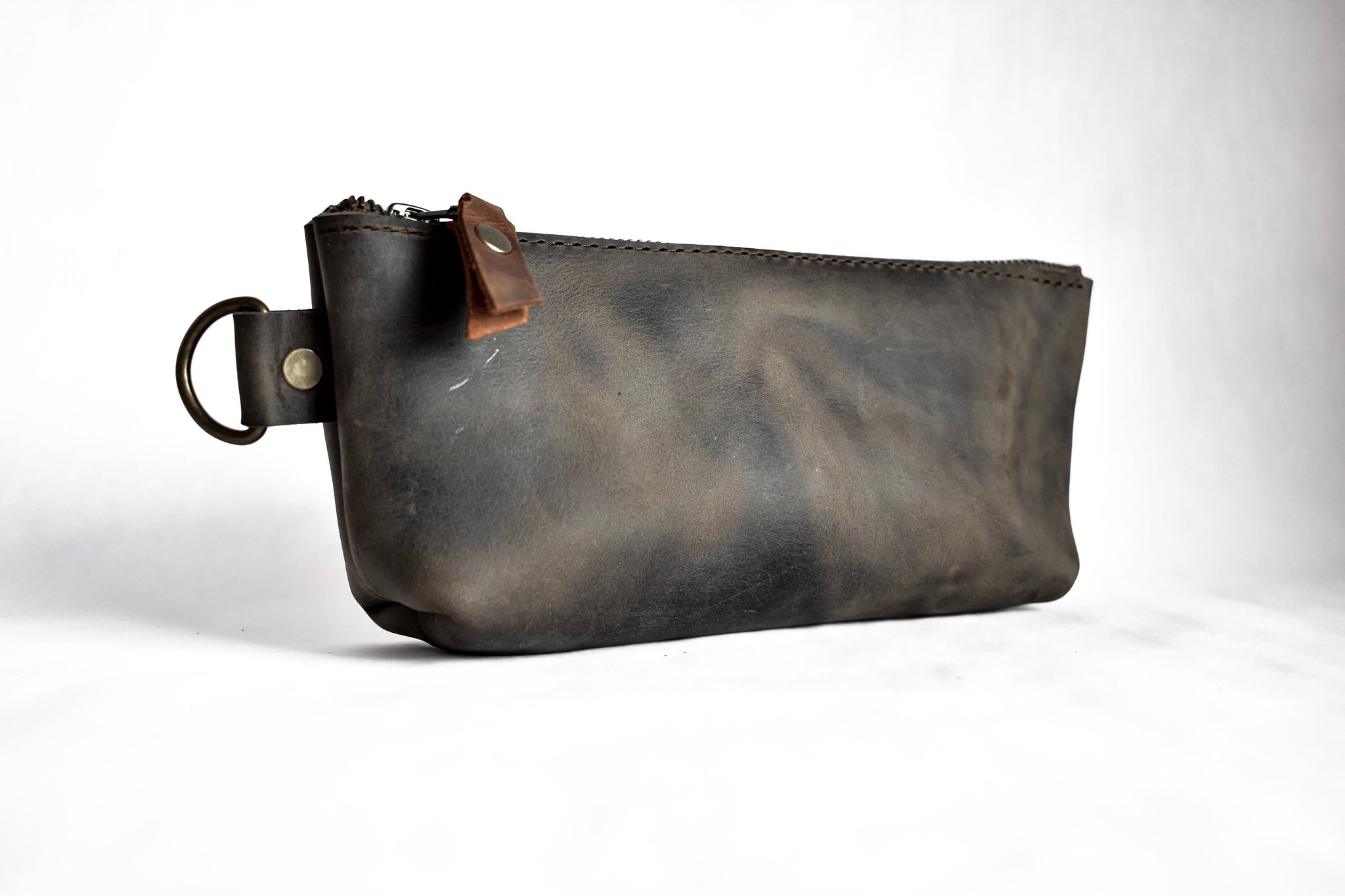 Handmade Leather Pencil Pouch | Zipper Bag