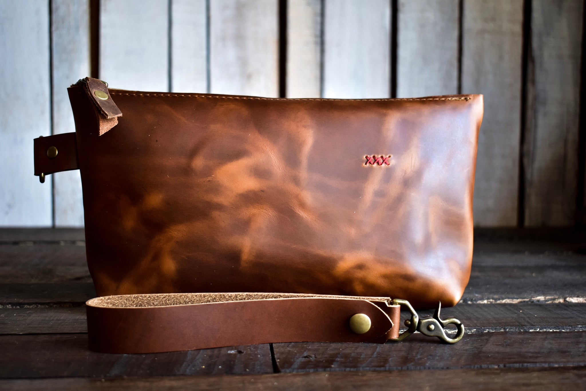 Handmade Leather Zipper Pouch | Tool Case