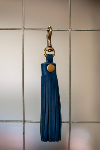 Leather Tassel Clip | Leather Key Chain | Leather Fob