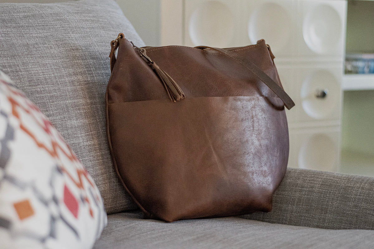 Handmade Leather Tote Bag | Medium | The Marie Bag | Eco Friendly Leat ...
