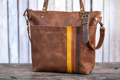 Limited Edition Leather Tote Bag | Leather Bag | Leather Purse Crossbody | Made in USA