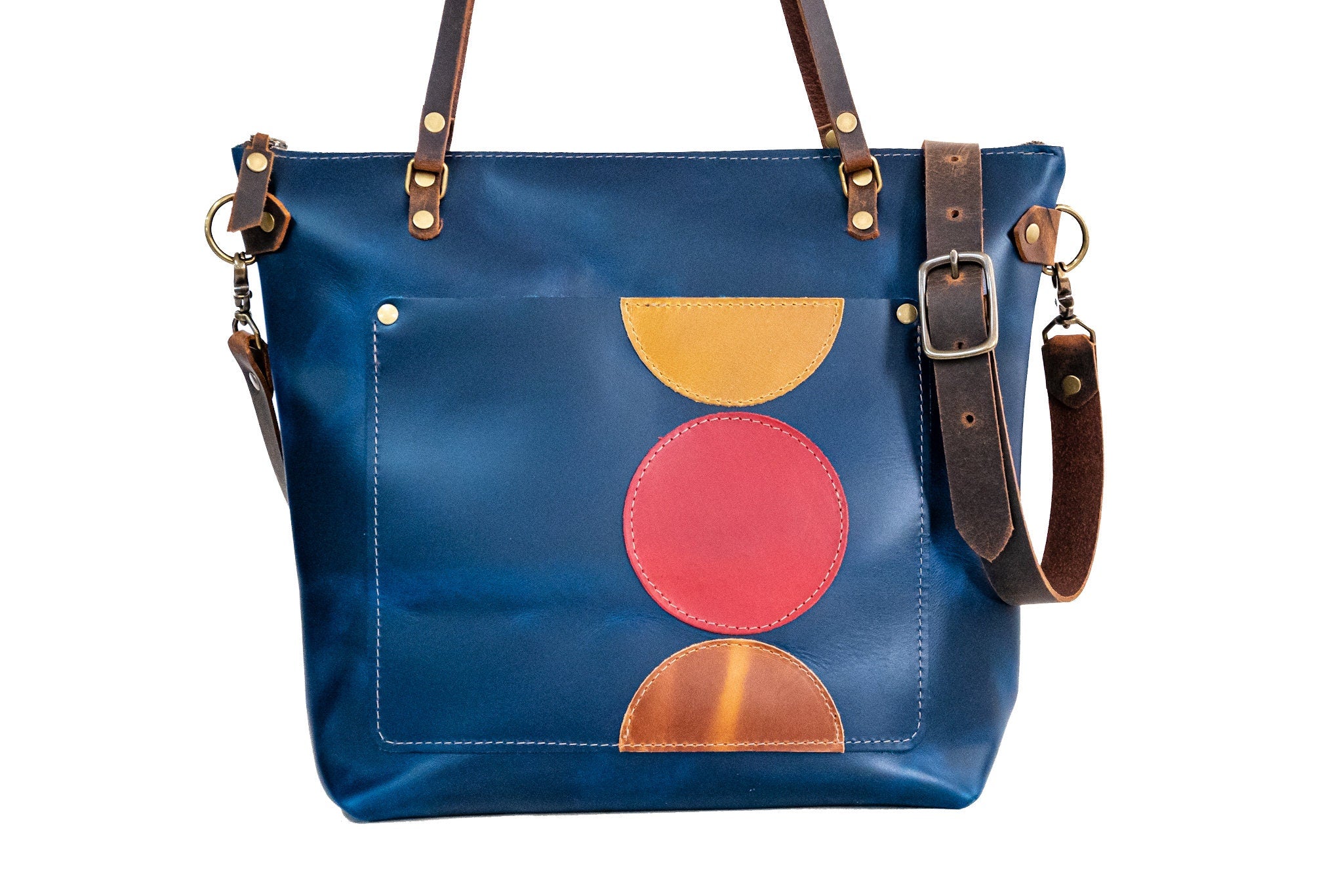 The Abstract Leather Tote Bag | LIMITED RUN | Handmade Purse | Made in the USA | Leather Handbag