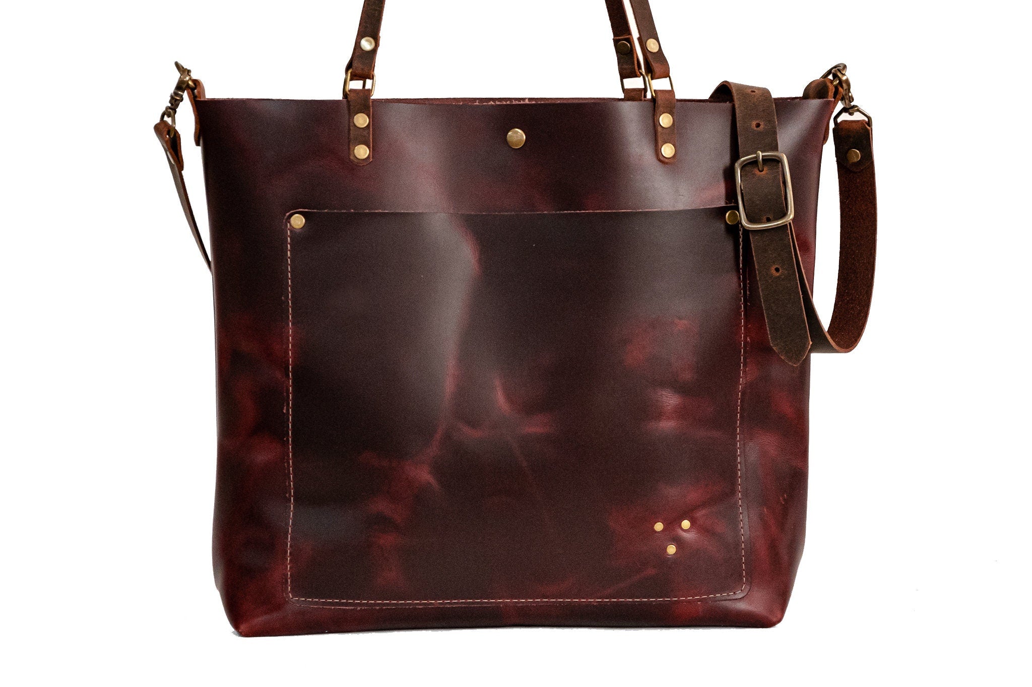 The Holiday 2022 Classic Leather Tote Bag | (Small | Medium | Large) | Made in USA