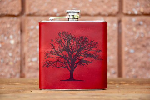 Personalized Leather Flask |  Groomsmen Gift |  Wedding Party |  Bridesmaids Gift |  In Blue Handmade